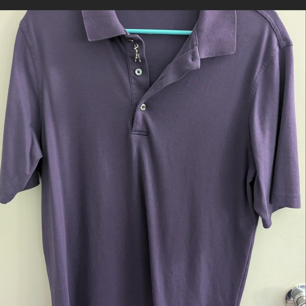 Bobby Jones Golf Men's Purple Polo Shirt Preppy College High School Teen Summer